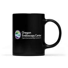Load image into Gallery viewer, Black Mug - Eugene Gastroenterology Oregon logo