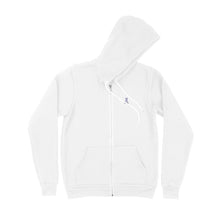 Load image into Gallery viewer, Premium Zip Hoodie White - Ipro stacked logo