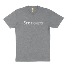 Load image into Gallery viewer, Sustainable T-Shirt - See Tickets white logo