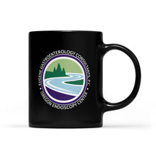 Load image into Gallery viewer, Black Mug - Eugene Gastroenterology circle logo