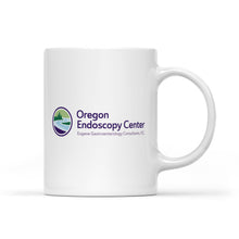 Load image into Gallery viewer, White Mug - Eugene Gastroenterology Oregon logo