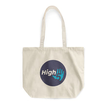 Load image into Gallery viewer, Rounded Canvas Tote Bag - Fishawack high 5
