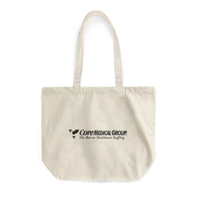Load image into Gallery viewer, Rounded Canvas Tote Bag - CMG black logo
