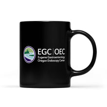 Load image into Gallery viewer, Black Mug - Eugene Gastroenterology EGC logo
