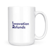 Load image into Gallery viewer, White Mug - InnovationRefunds blue
